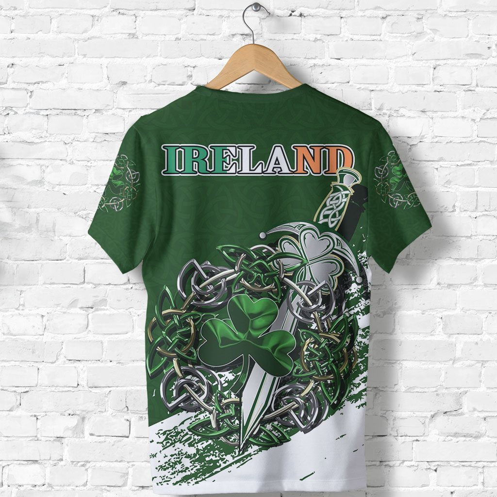 Ireland - Celtic Shamrock & Sword Pullover Hoodie PL - Amaze Style™-Apparel