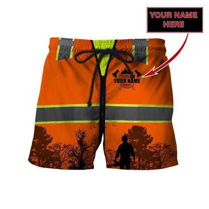 3D Chainsaw Logger Custom Name Unisex Shirts