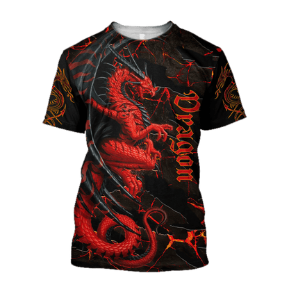 Premium Red Dragon All Over Printed Hoodie MEI