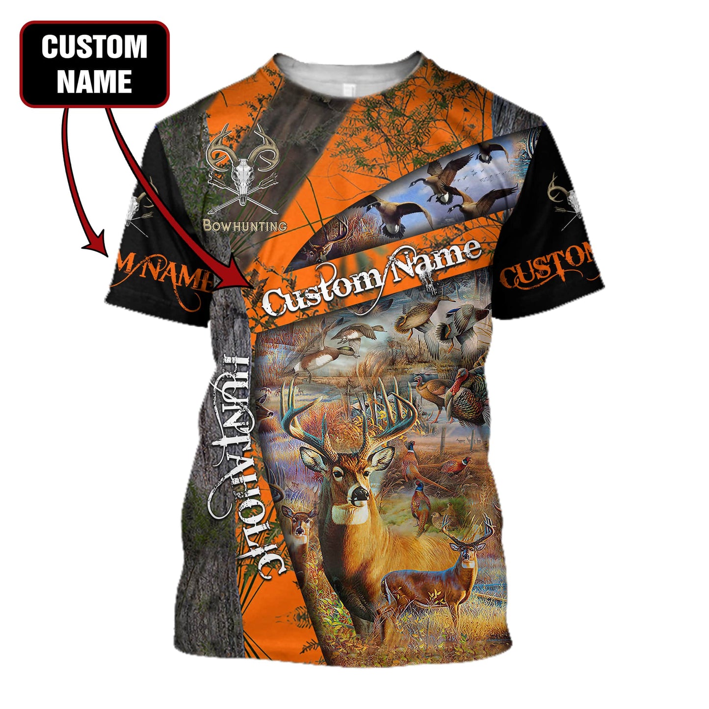 Hunting Deer Customize Name Unisex Shirts