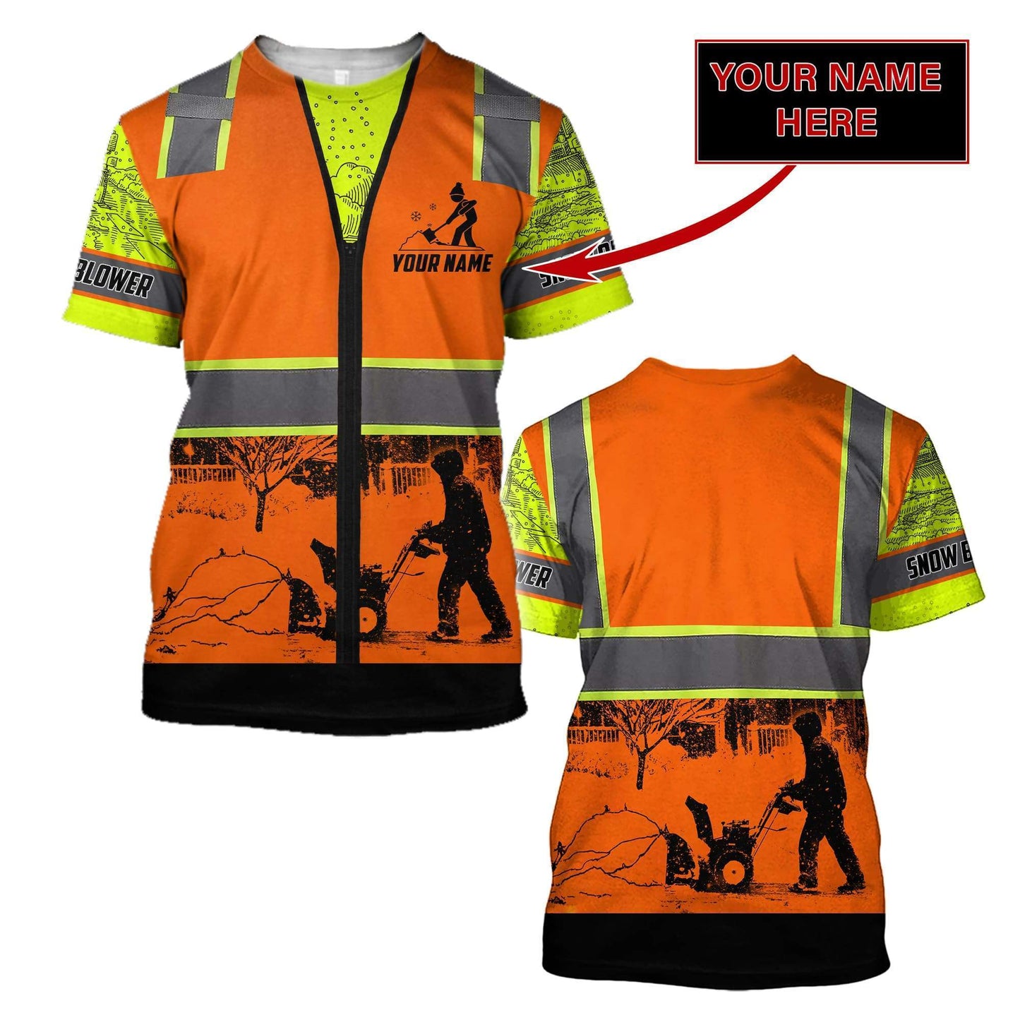 Snow Blower Man Custom 3D All Over Printed Unisex Shirts