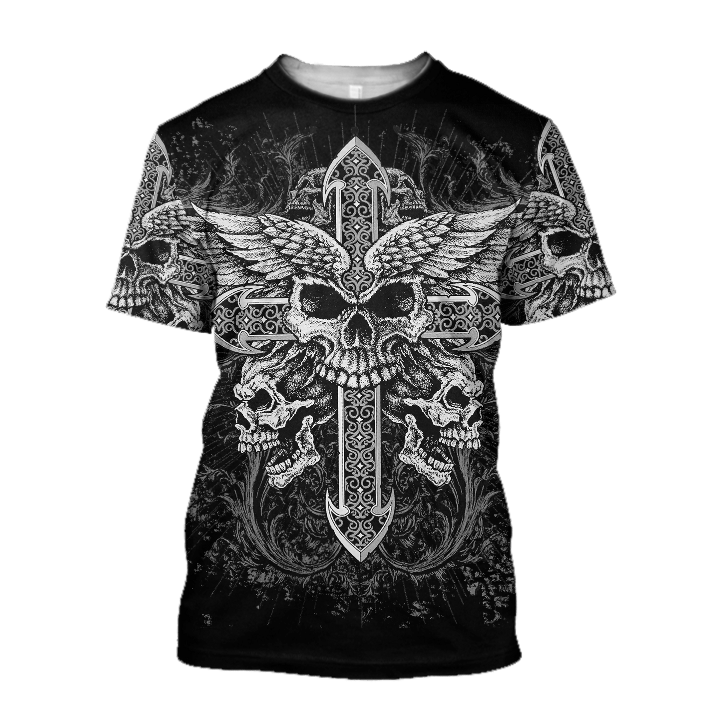 Cross Skull Tattoo Hoodie 3D All Over Printed Shirts AM092040-LAM