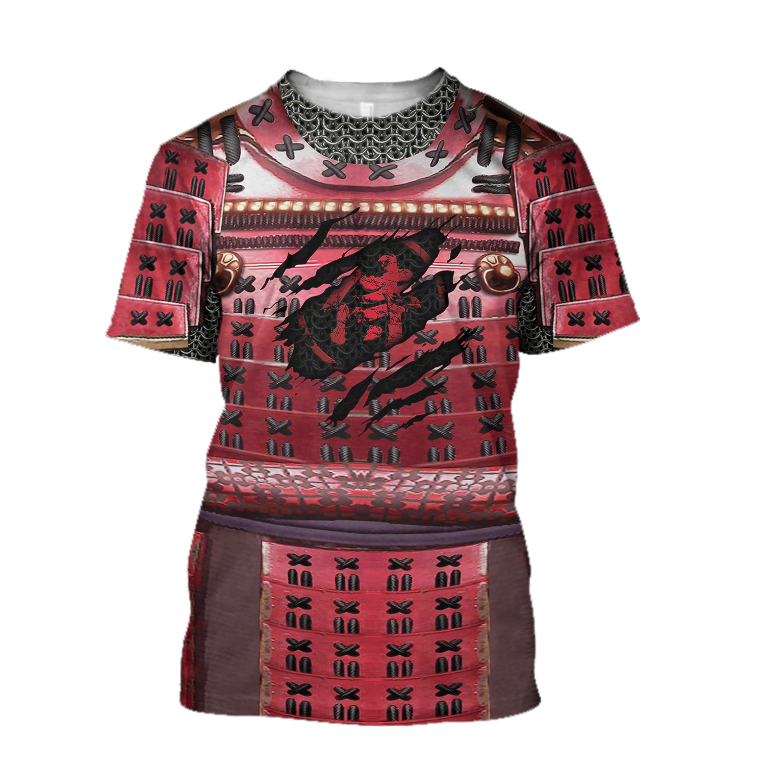 3D All Over Printed Samurai Red Armor-Apparel-6teenth World-T-Shirt-S-Vibe Cosy™