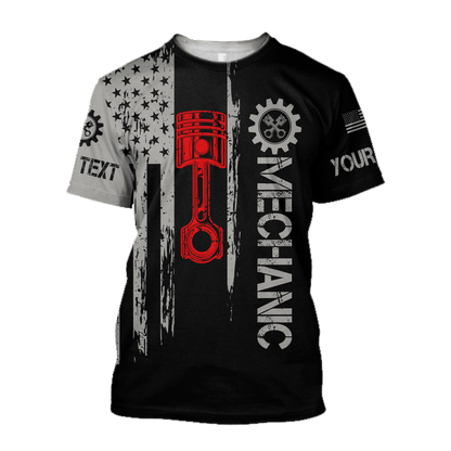 Personalized Mechanic 3D All Over Printed Shirts For Men And Women TN