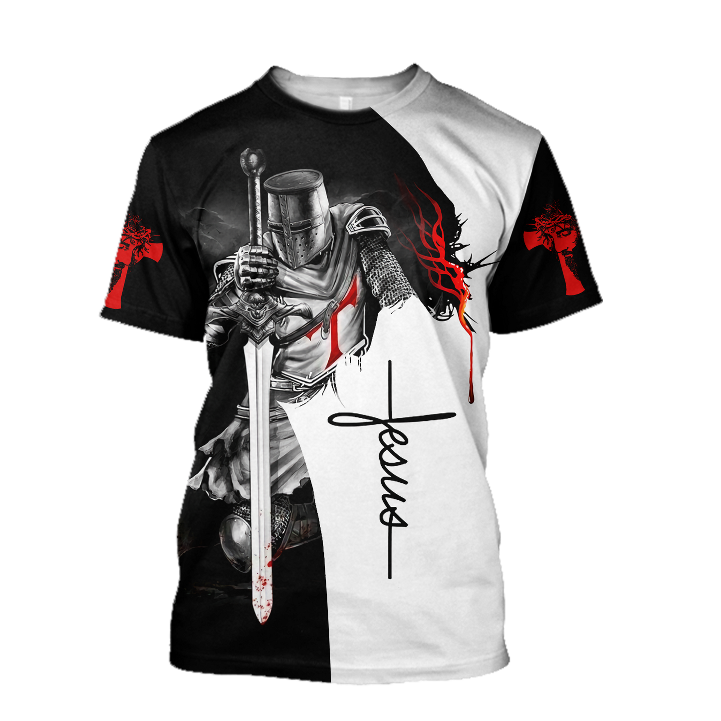 Knight of Christ Jesus 3D All Over Printed Shirts For Men and Women AM210401 - Amaze Style™-Apparel