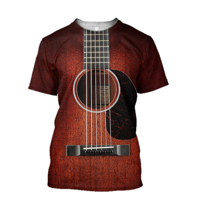 Wood Guitar 3D All Over Printes