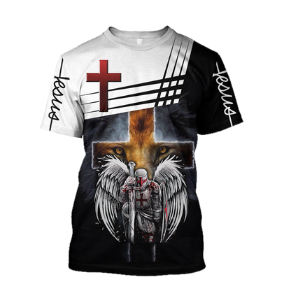 Knight of Christ Jesus 3D All Over Printed Shirts For Men and Women AM220402 - Amaze Style™-Apparel