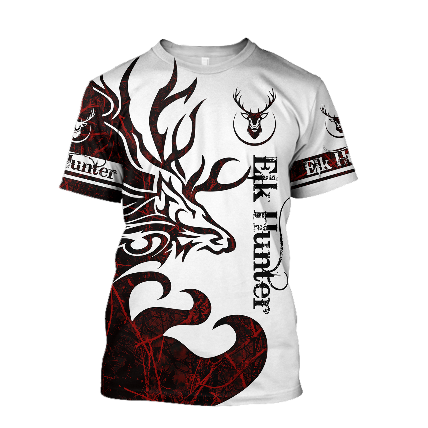 Premium Elk Hunting for Hunter Red Camo 3D Printed Unisex Shirts