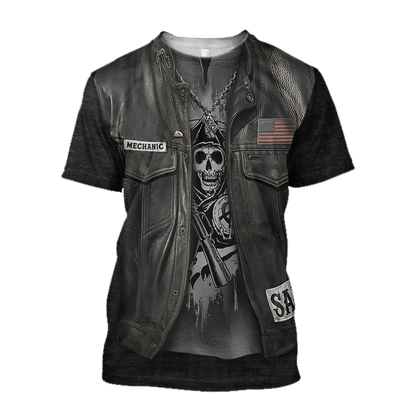 Mechanic 3D All Over Printed Hoodie For Men and Women TN