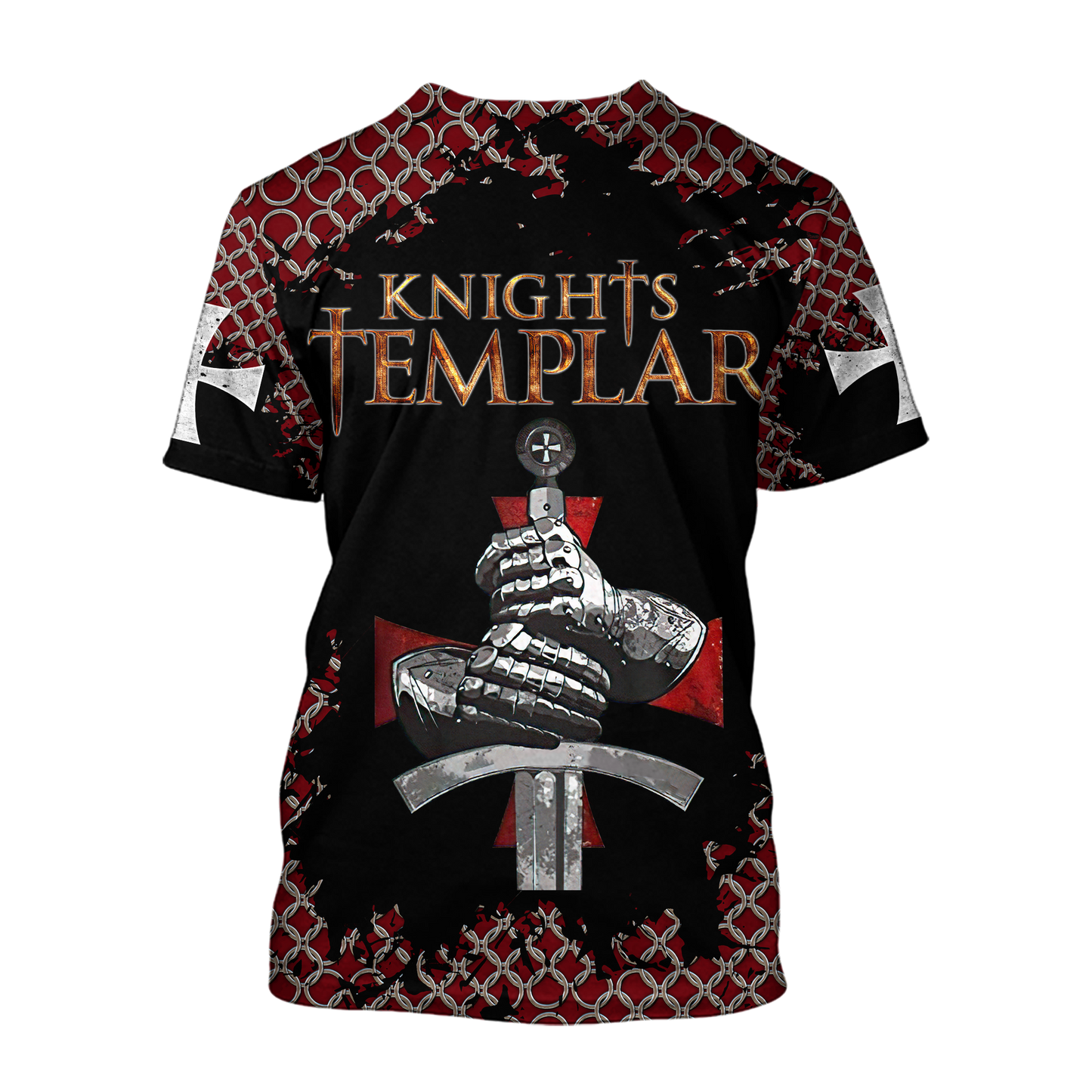 Knight templar 3D all over printed shirt and short for men and women