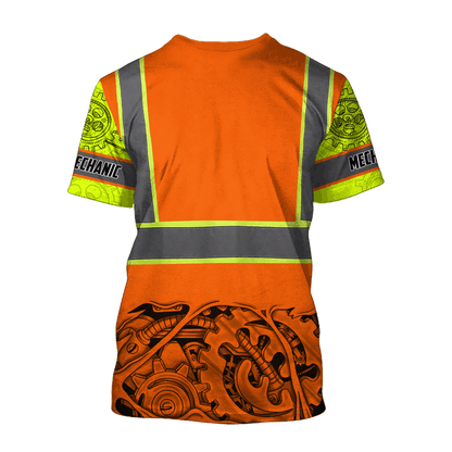 Mechanic 3D All Over Printed Hoodie For Men and Women TN
