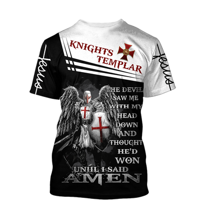 Knight of Christ Jesus 3D All Over Printed Shirts For Men and Women AM220402 - Amaze Style™-Apparel