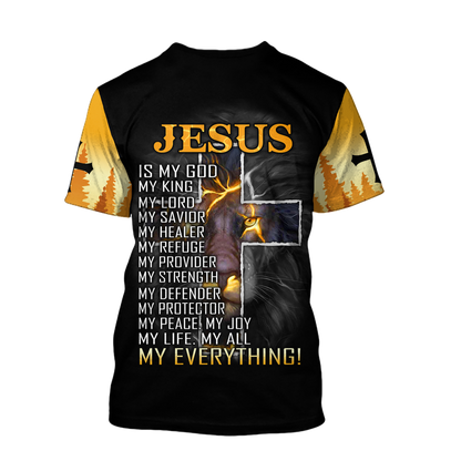 Faith in God and Lion - Christian - 3D All Over Printed Style for Men and Women