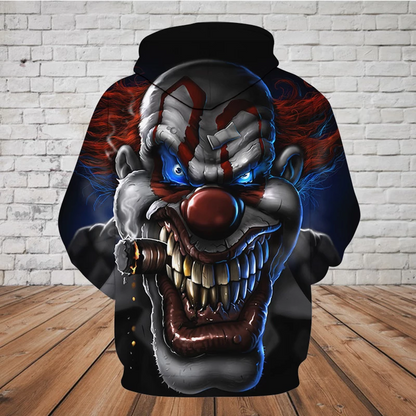 SKULL 3D HOODIE - EVIL CLOWN  PL303 - Amaze Style™-Apparel