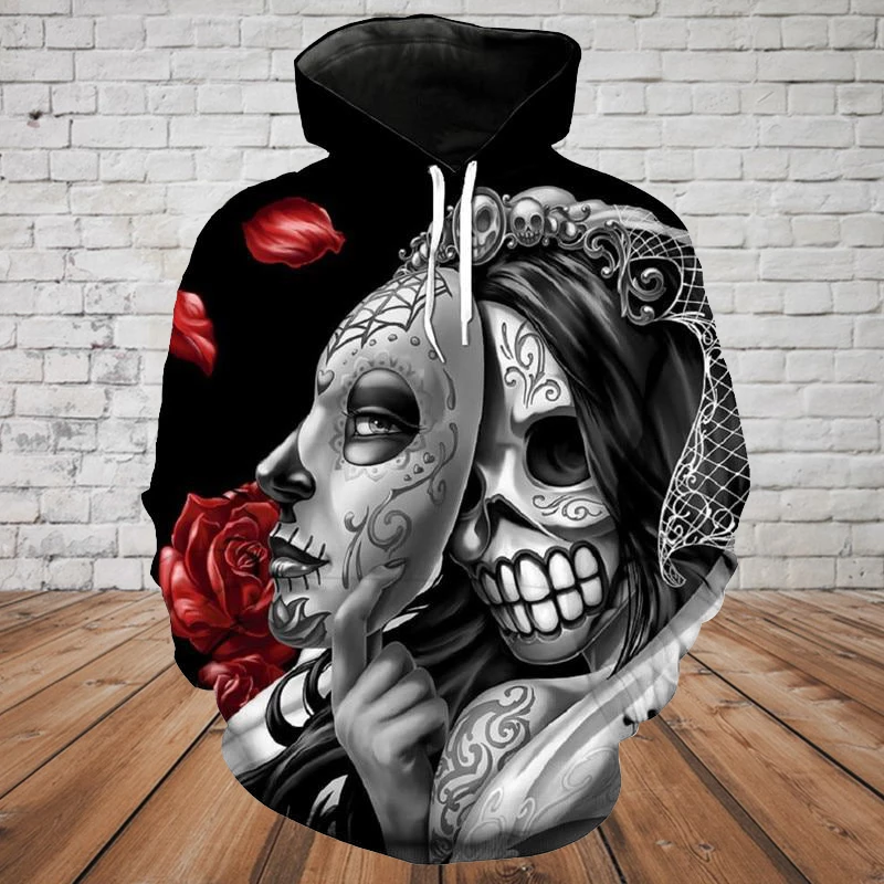 SKULL 3D HOODIE  PL317 - Amaze Style™-Apparel
