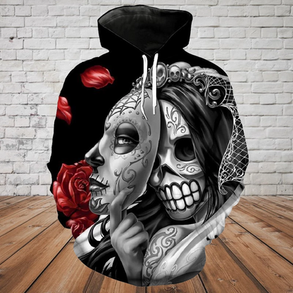 SKULL 3D HOODIE  PL317 - Amaze Style™-Apparel