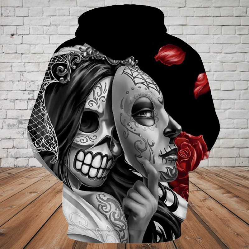SKULL 3D HOODIE  PL317 - Amaze Style™-Apparel