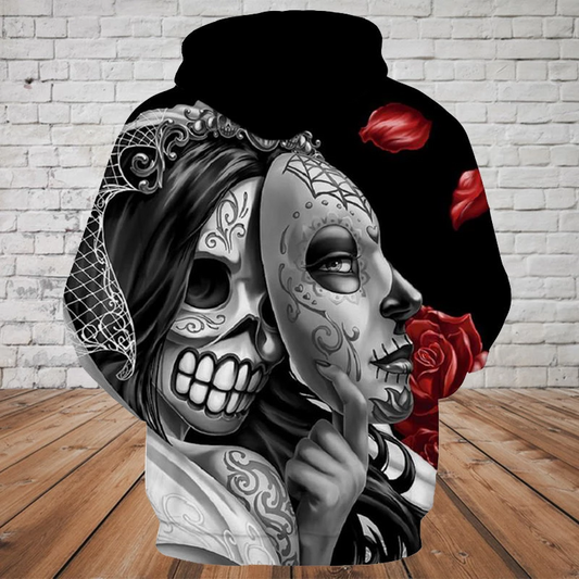 SKULL 3D HOODIE  PL317 - Amaze Style™-Apparel
