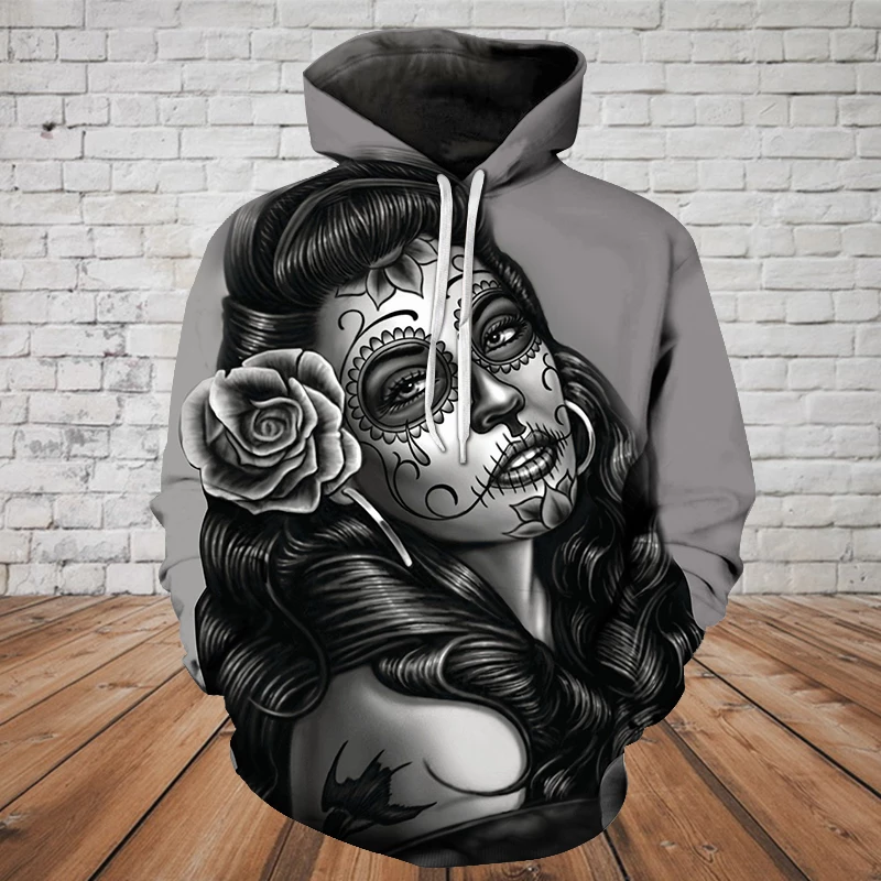 SKULL 3D HOODIE  PL318 - Amaze Style™-Apparel