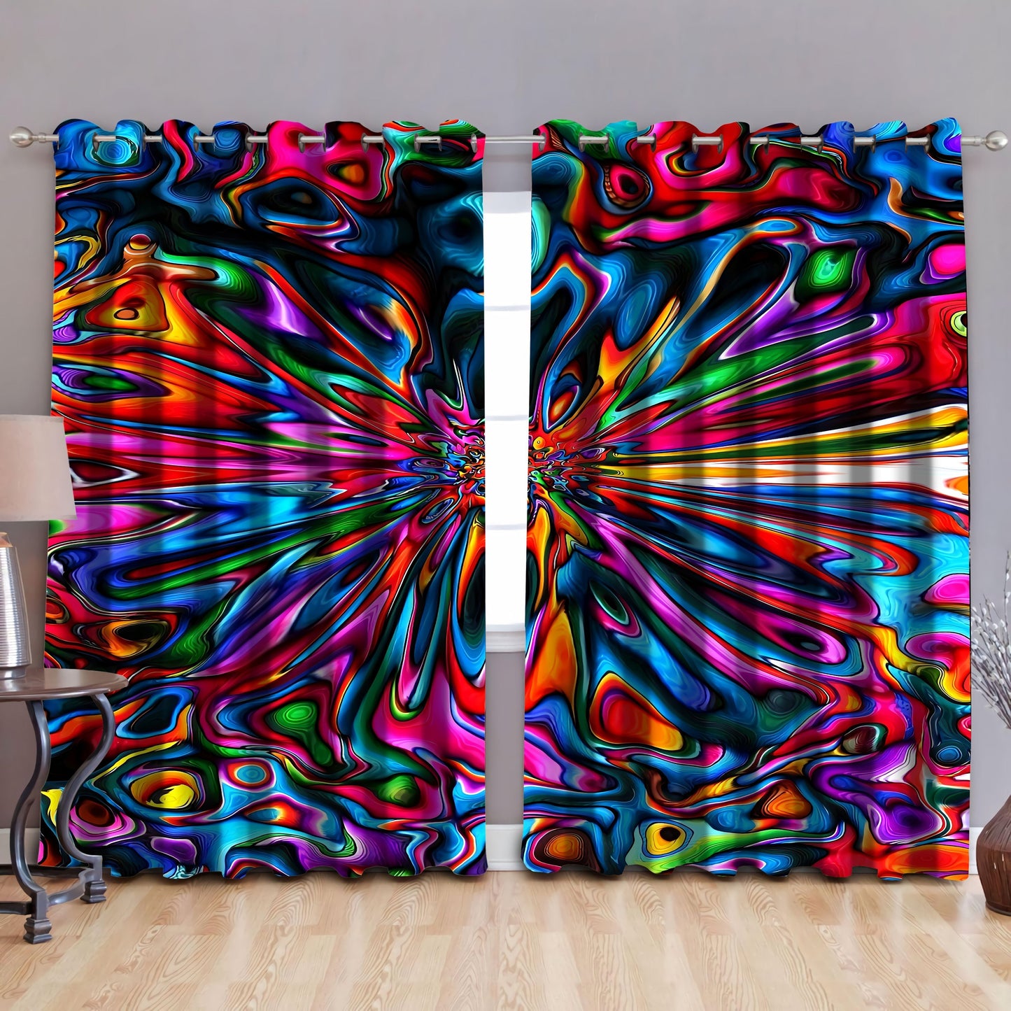 Hippie Lover Window Curtains TQH200704-Curtains-TQH-52'' x 63''-Vibe Cosy™