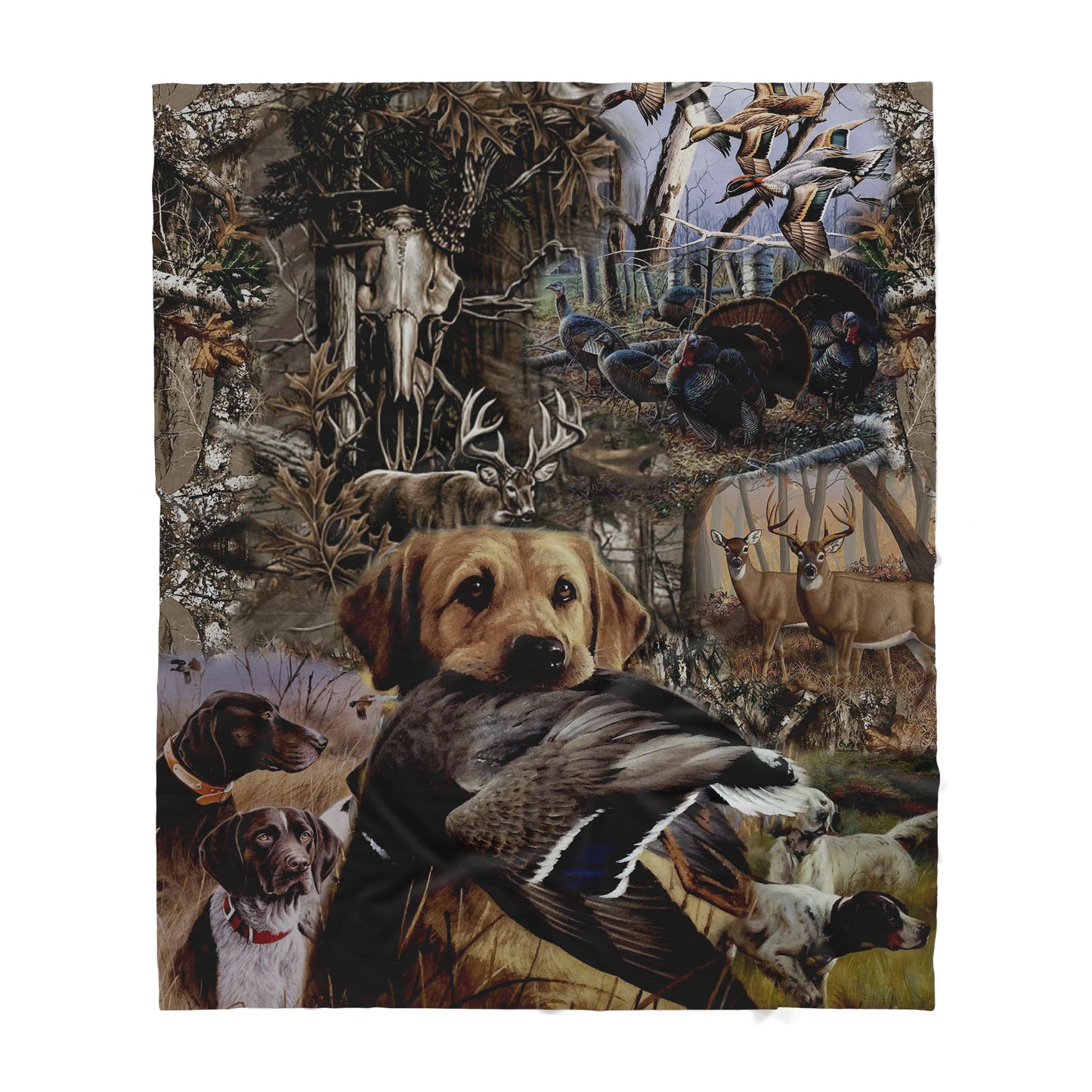 Custom Blanket Duck Hunting - Best gift for Hunter - Sherpa Blanket DL