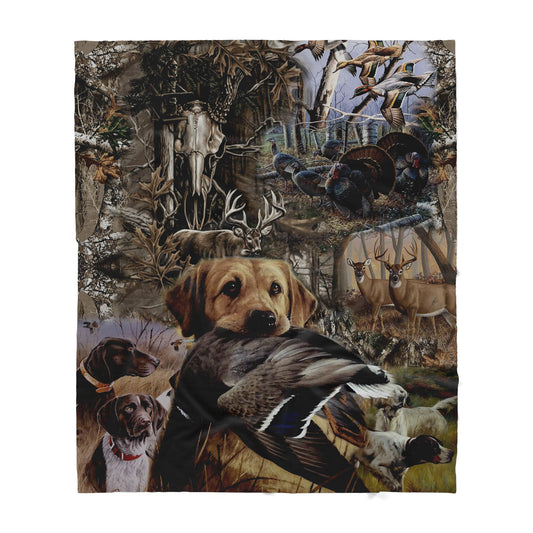 Custom Blanket Duck Hunting - Best gift for Hunter - Sherpa Blanket DL