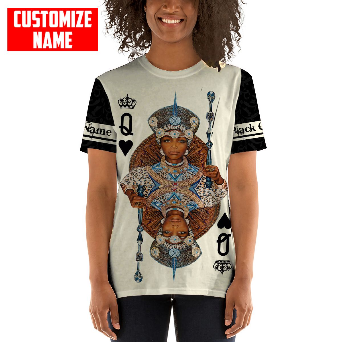 African Culture Black Queen Zulu Unisex Hoodie ML Personalize Name