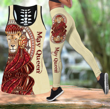 May Lion Queen Poker 3D All Over Printed shirt for Women