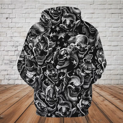 SKULL 3D HOODIE - EVIL CLOWN  PL323 - Amaze Style™-Apparel