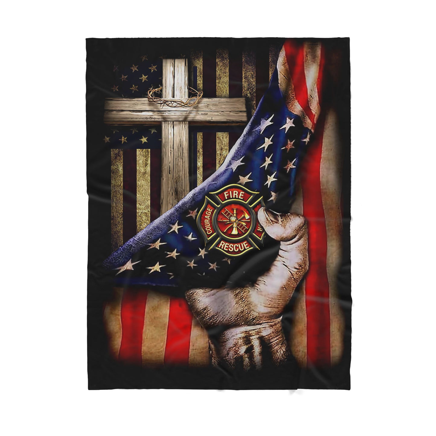 Custom Blanket Firefighter Sherpa Blanket TQH