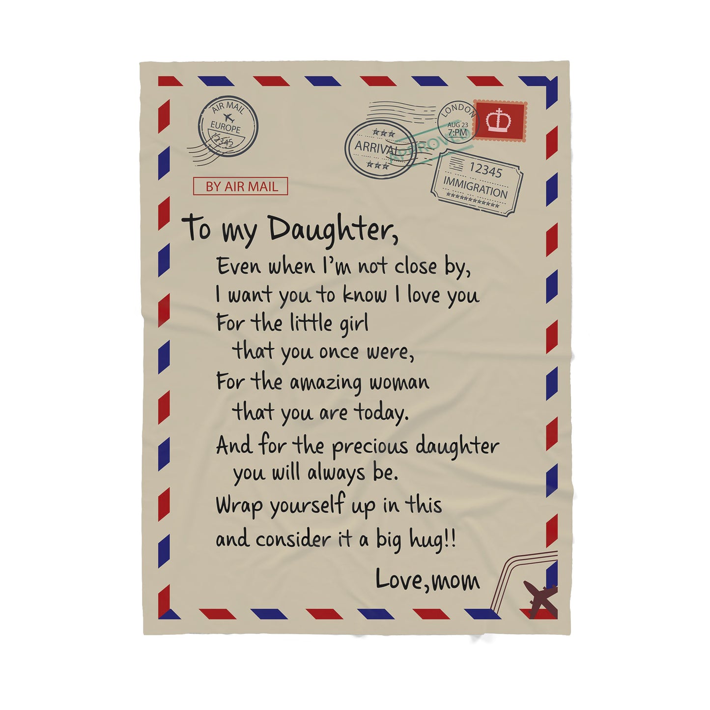 Custom Blanket To My Daughter-Best Gift For Daughter-Sherpa Blanket TA