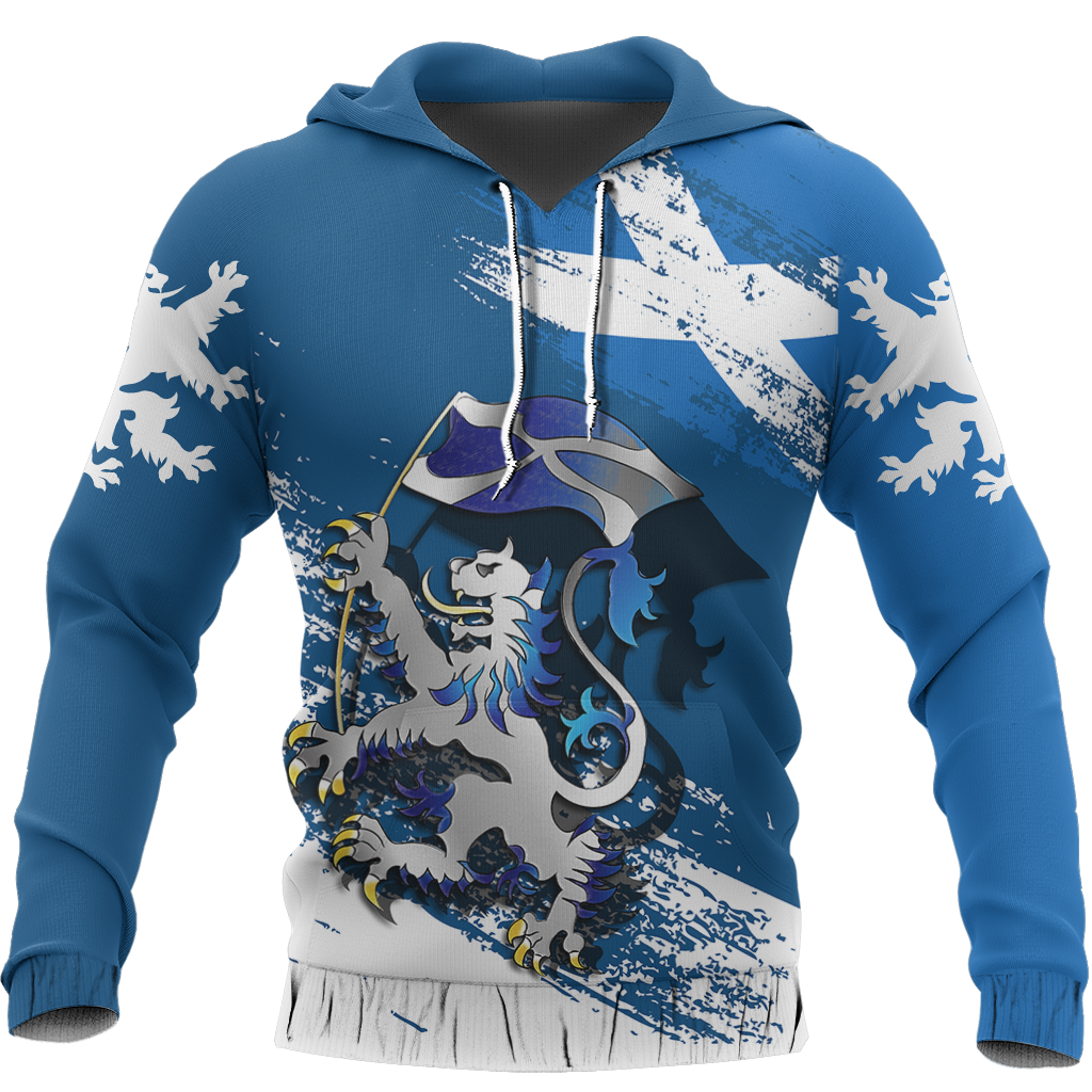 Scottish Rampant Lion Holding The Flag Hoodie NNK 1502 - Amaze Style™-Apparel