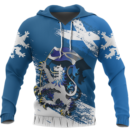 Scottish Rampant Lion Holding The Flag Hoodie NNK 1502 - Amaze Style™-Apparel