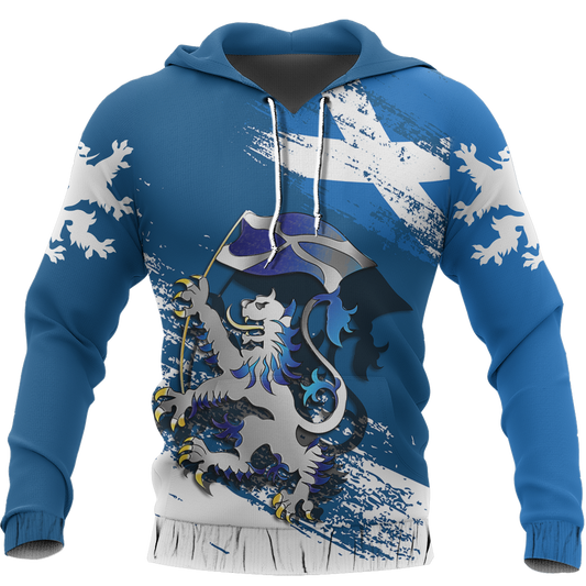 Scottish Rampant Lion Holding The Flag Hoodie NNK 1502 - Amaze Style™-Apparel