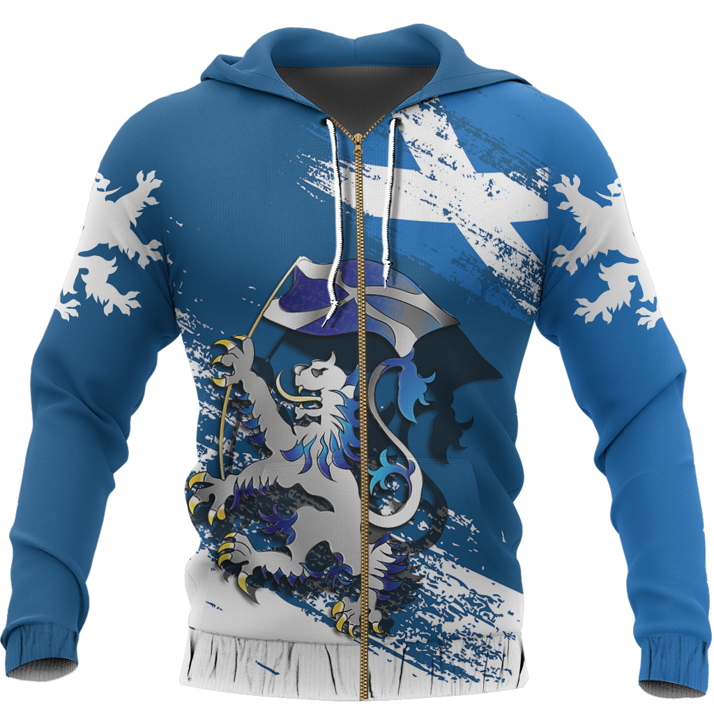 Scottish Rampant Lion Holding The Flag Hoodie NNK 1502 - Amaze Style™-Apparel