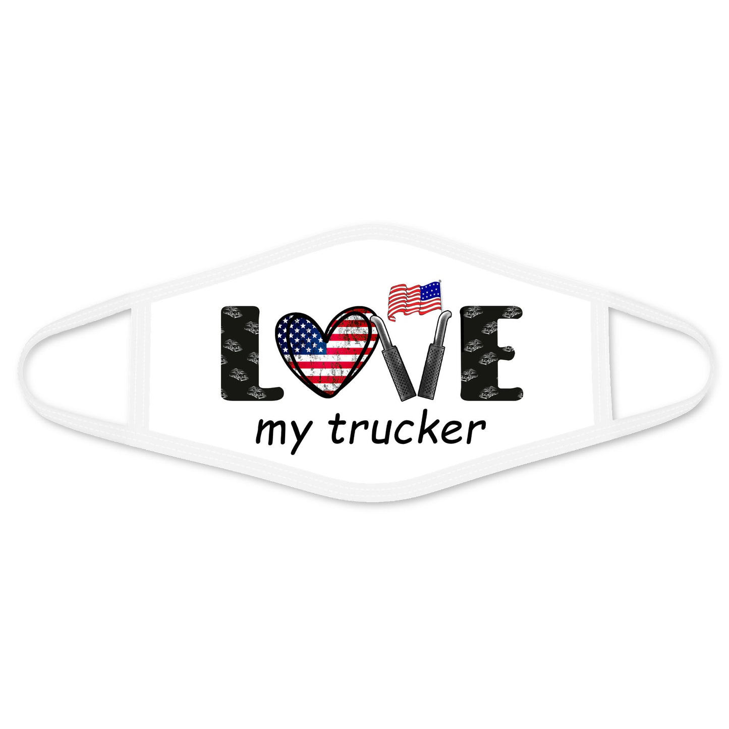 Love My Trucker Face Mask DL