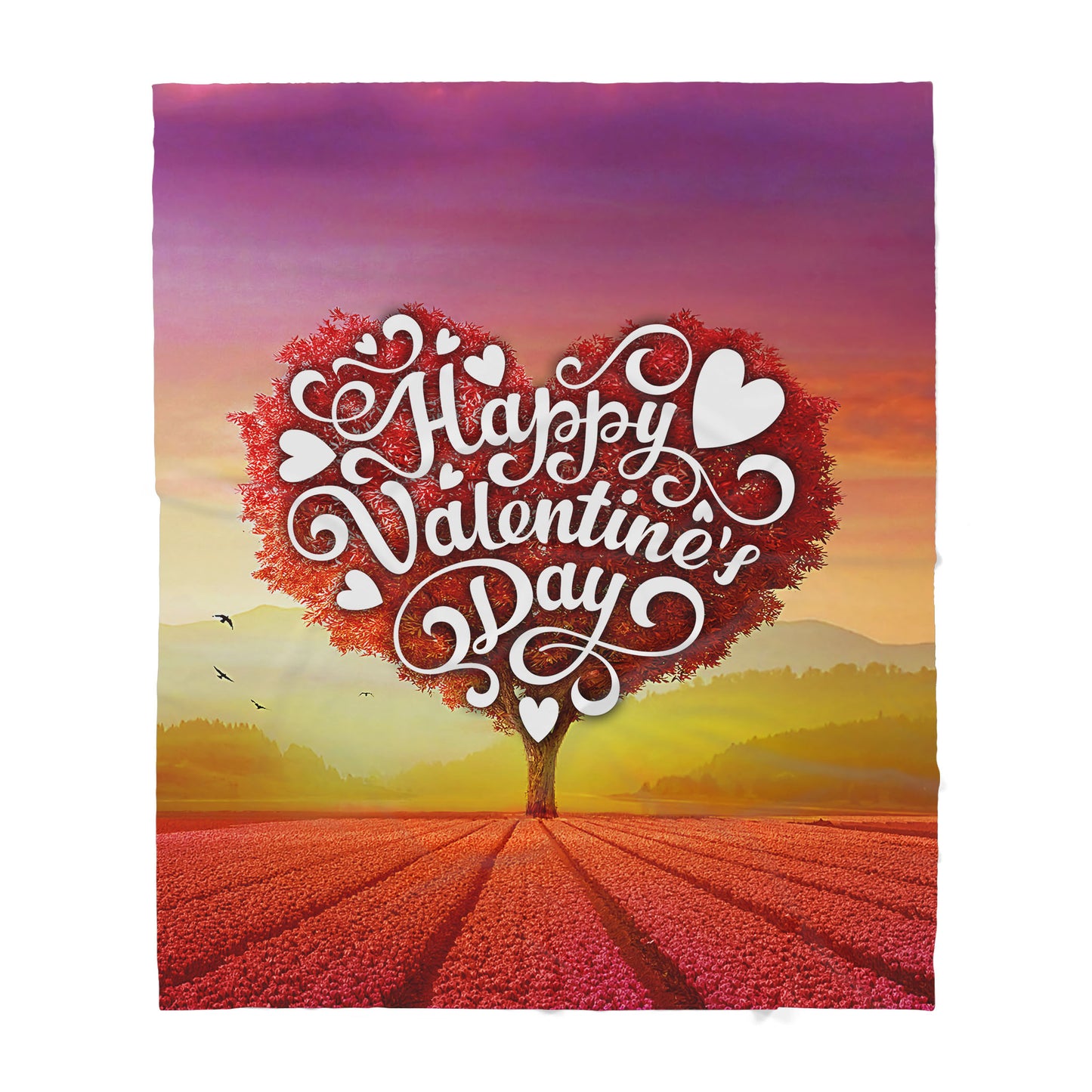 Happy Valentine Day Sherpa Blanket