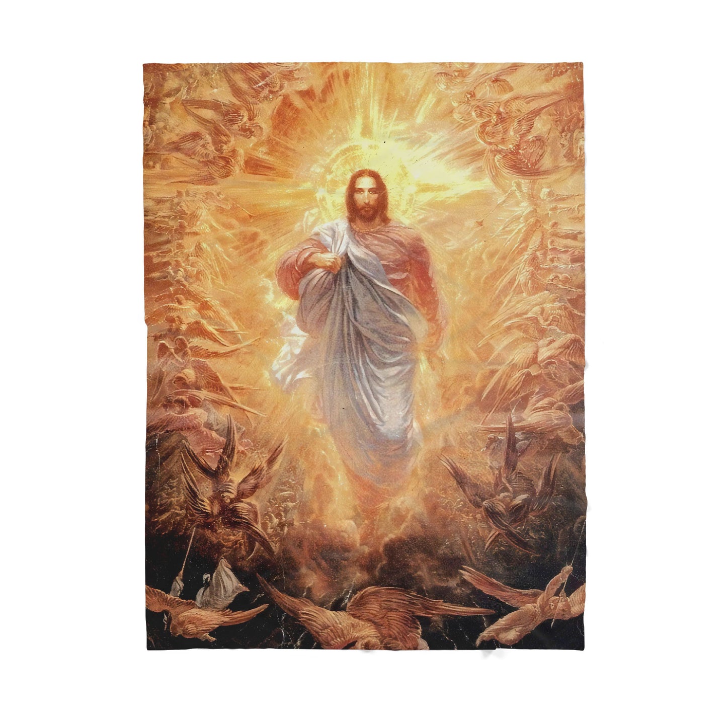 Premium Christian Catholic Jesus save us Blanket - Best gift for Christian - sherpa blanket TT