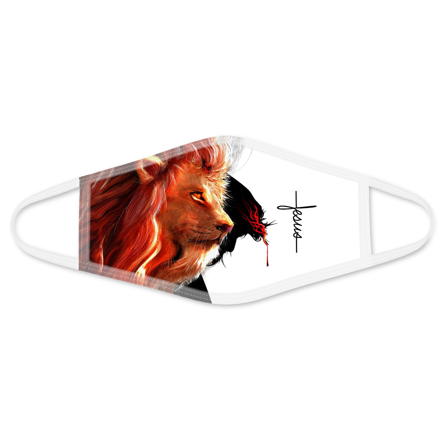 Lion Face Mask White TQH