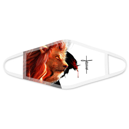 Lion Face Mask White TQH