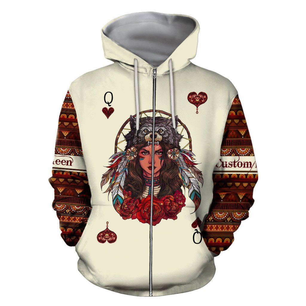 Custom Name - Native Queen 3D All Over Printed Shirt for Women