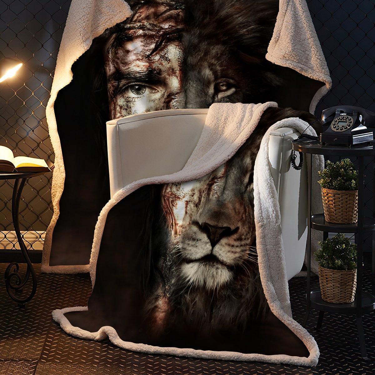Lion 3D All Over Printed Blanket