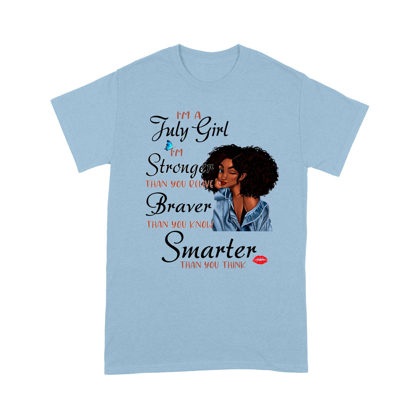 July Black Girl T shirt DL - African Girl T-shirt