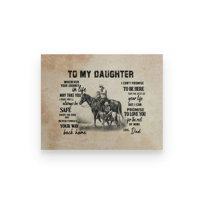 Family Canvas-To My Daughter Hunting TA