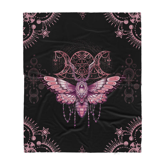 Wicca Bee Three Godness Purple Sherpa Blanket