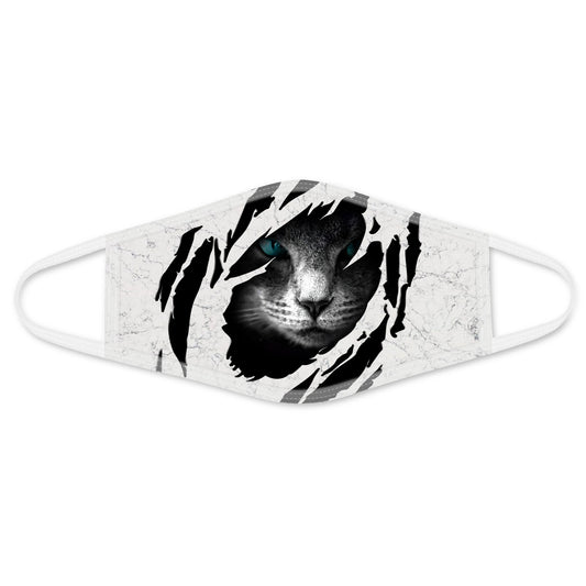 Cat Face Mask White