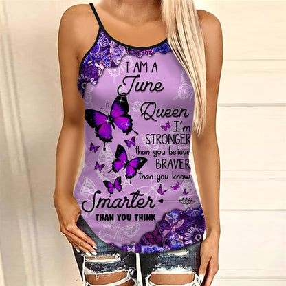 June girl Butterflies Combo Legging Camisole Tank