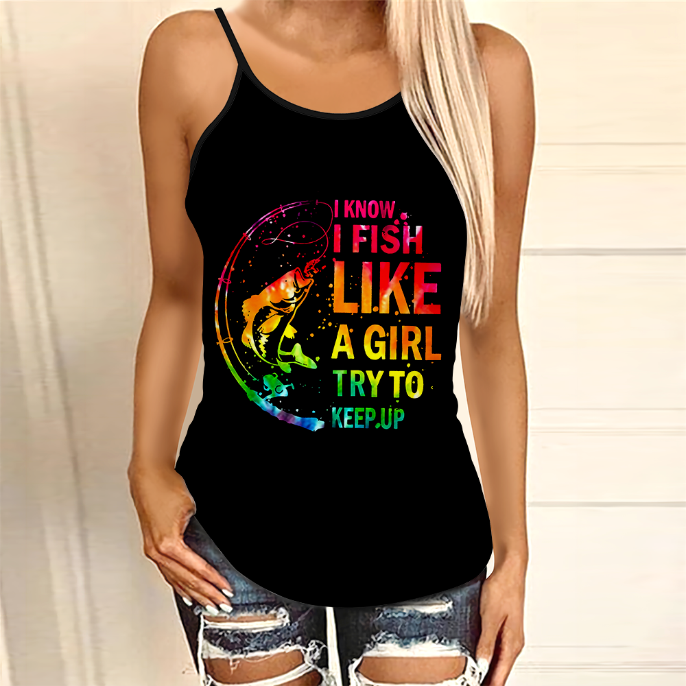 Fishing Girl try to keep up Camisole Tanktop