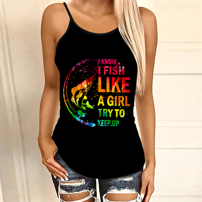 Fishing Girl try to keep up Camisole Tanktop