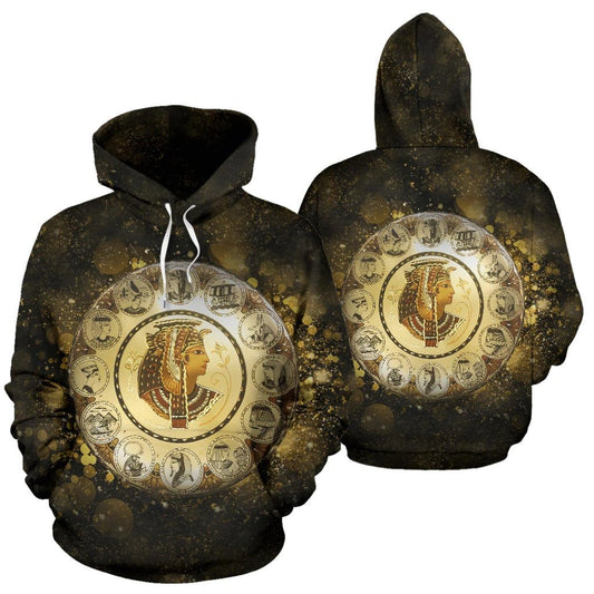 African Hoodie - Egyptian Cleopatra - Amaze Style™-ALL OVER PRINT HOODIES